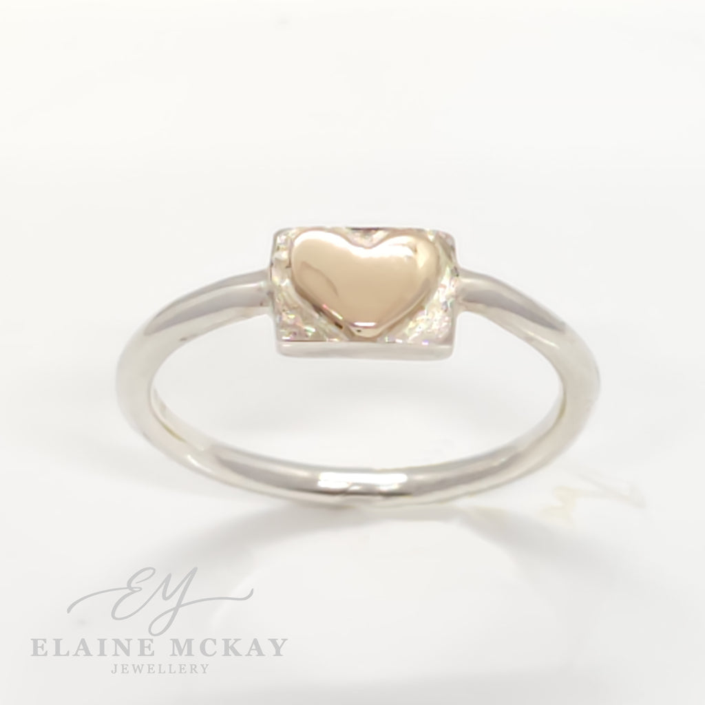9ct heart Sterling silver Ring