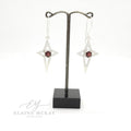 Garnet Star Earrings