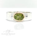 9ct gold Peridot & sterling silver ring