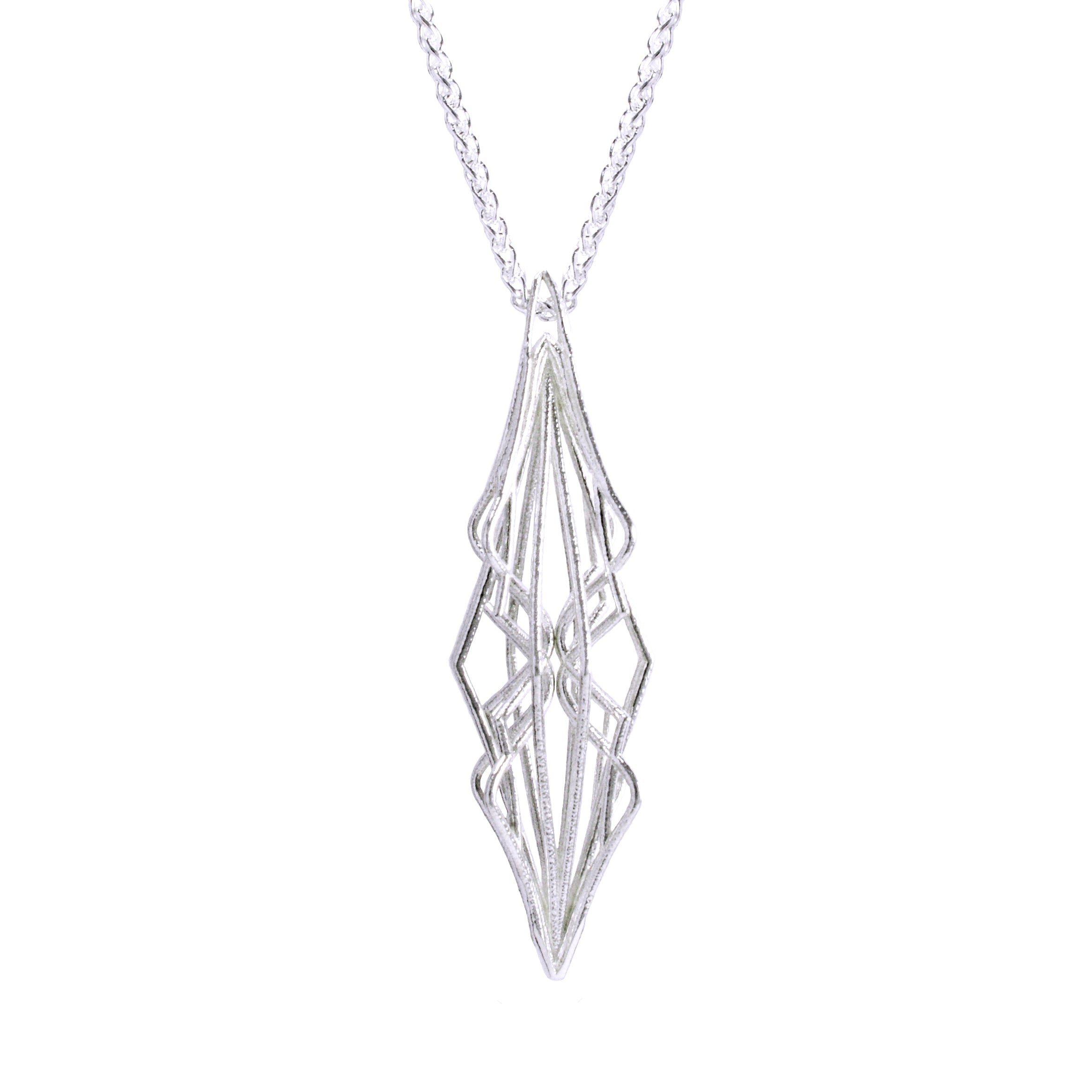 Ricard 3D printed necklace on a white background