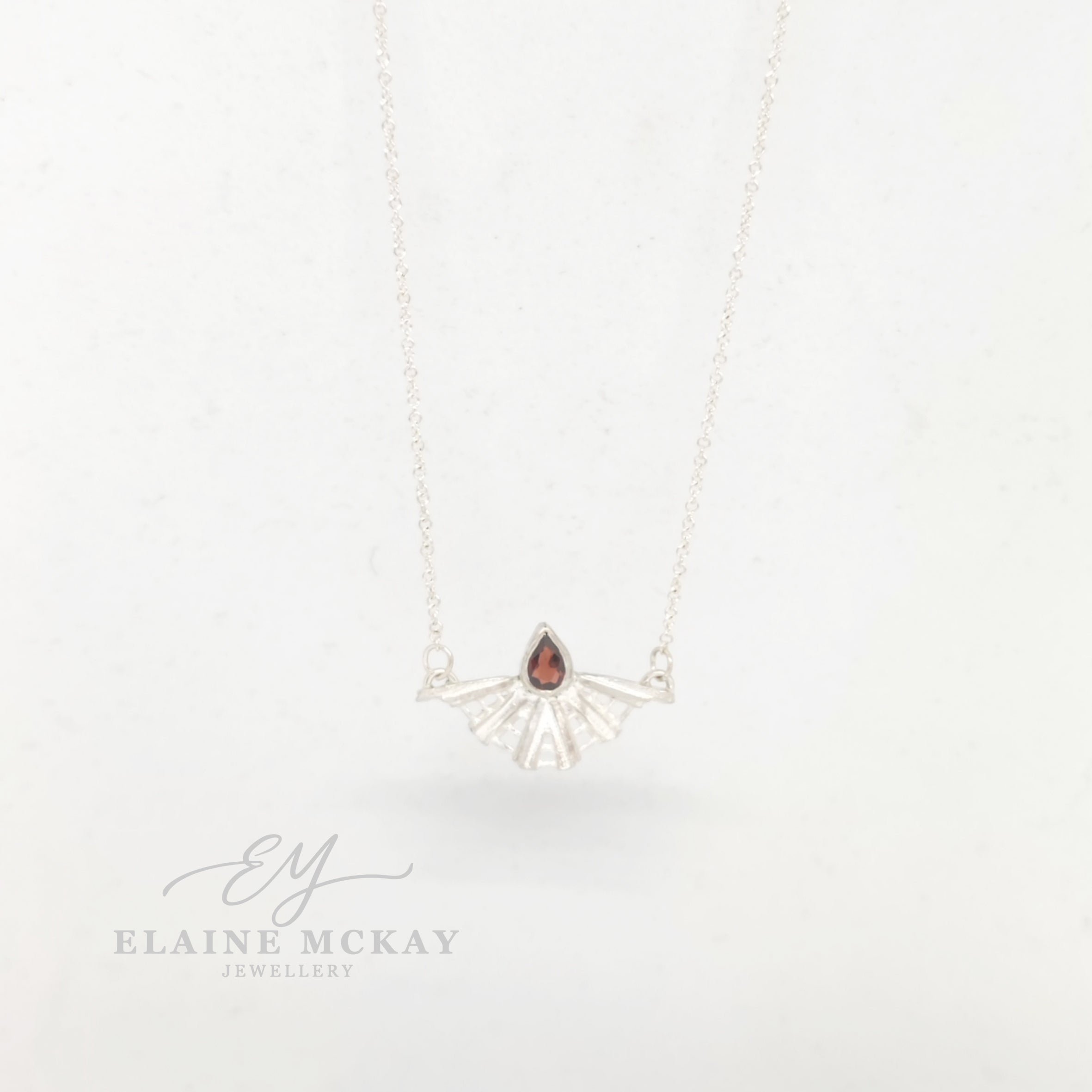 Garnet Deco necklace